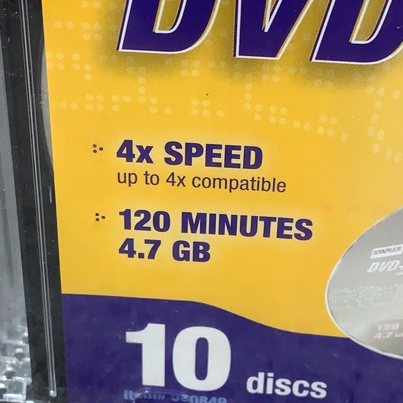Staples DVD+RW Rewritable Discs 10-pack 4.7GB 2 Hrs Data Photos Music Video - Picture 6 of 12